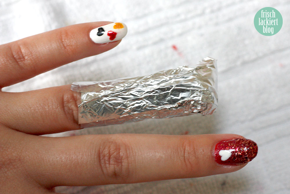 glitzer nagellack und sandlack einfach entfernen