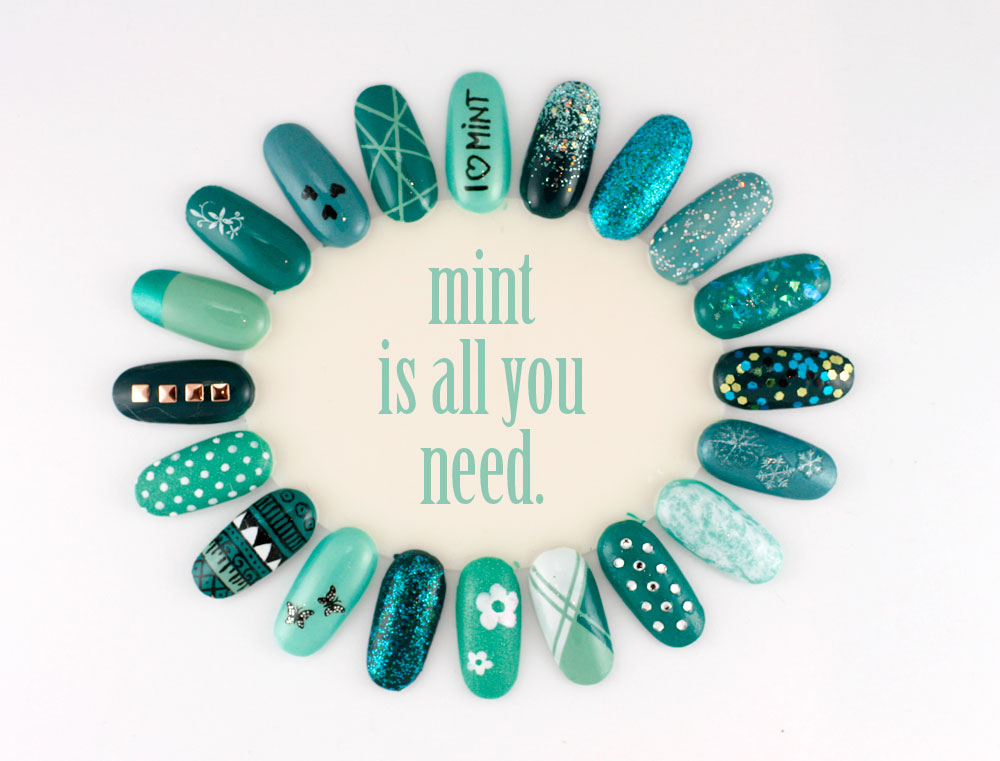 nailart inspiration mint - nailartwheel - nageldesign