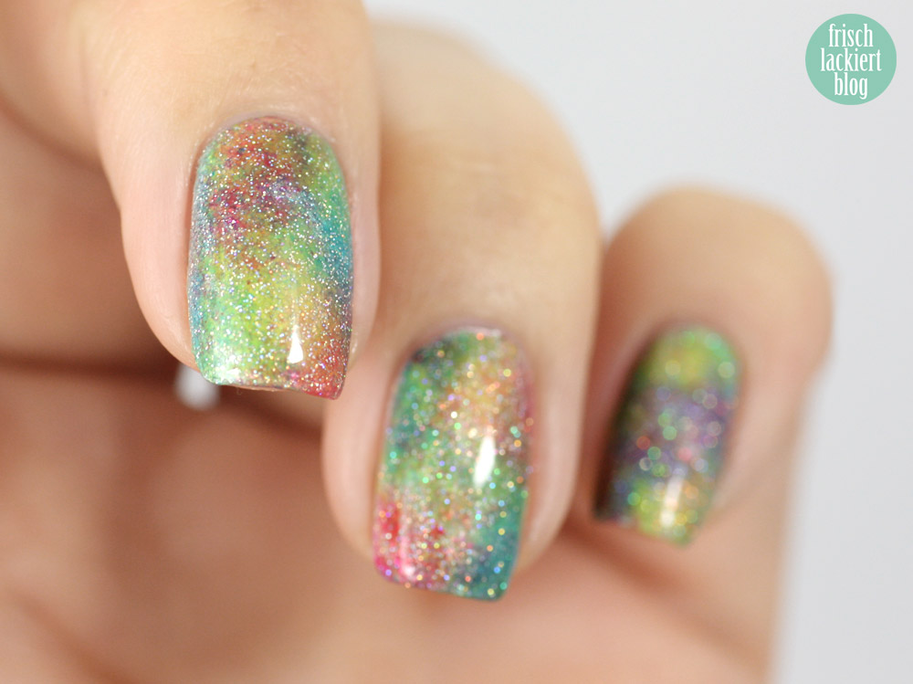 frischlackiert, rainbow nailart DIY sheer tints