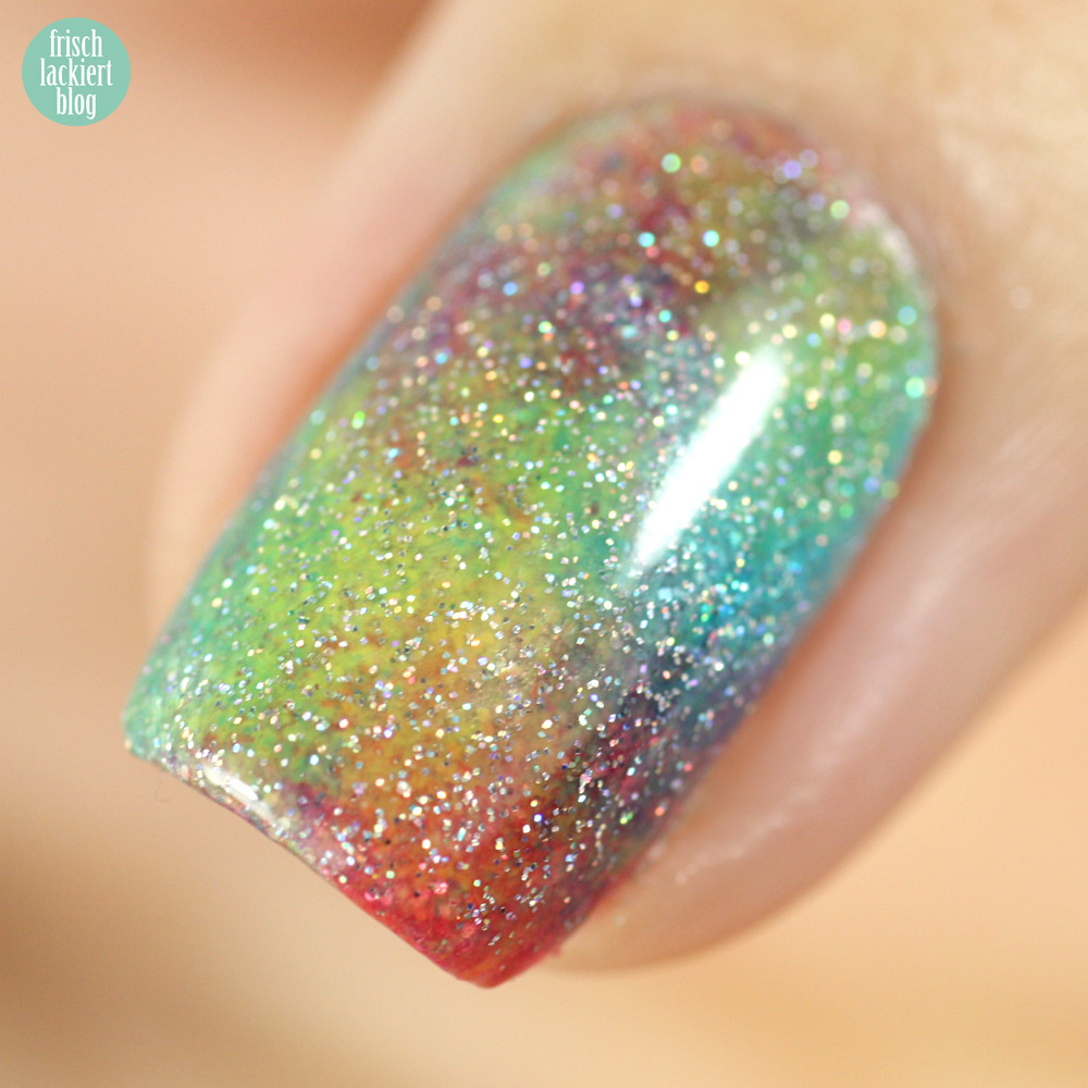frischlackiert, rainbow nailart DIY sheer tints