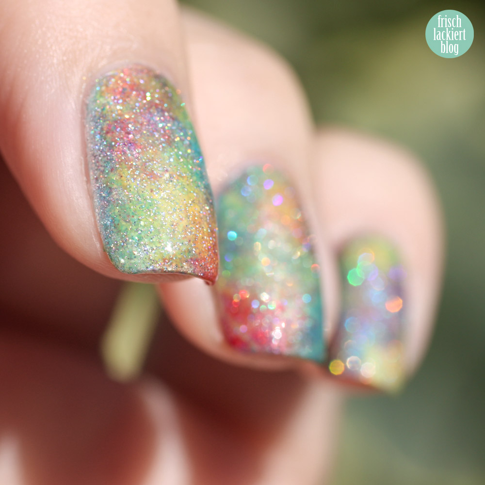 frischlackiert, rainbow nailart DIY sheer tints