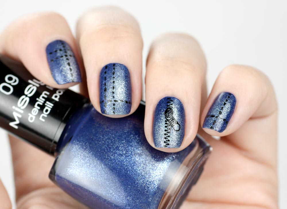 Misslyn denim look nailart