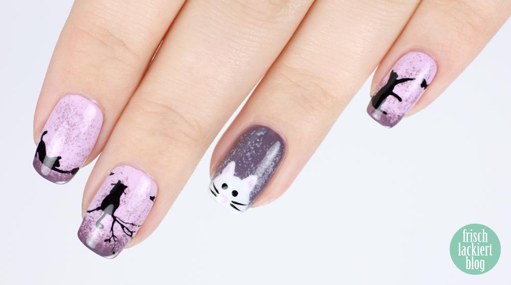 Frischlackiert-Challenge – Katzen Nailart – Cat Naildesign