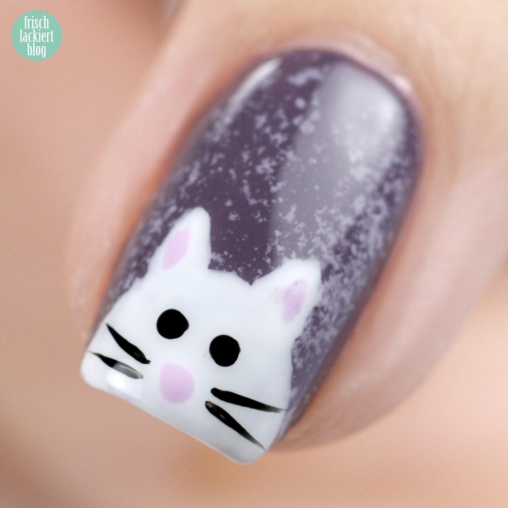 Frischlackiert-Challenge – Katzen Nailart – Cat Naildesign