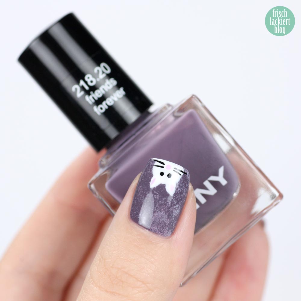 Frischlackiert-Challenge – Katzen Nailart – Cat Naildesign