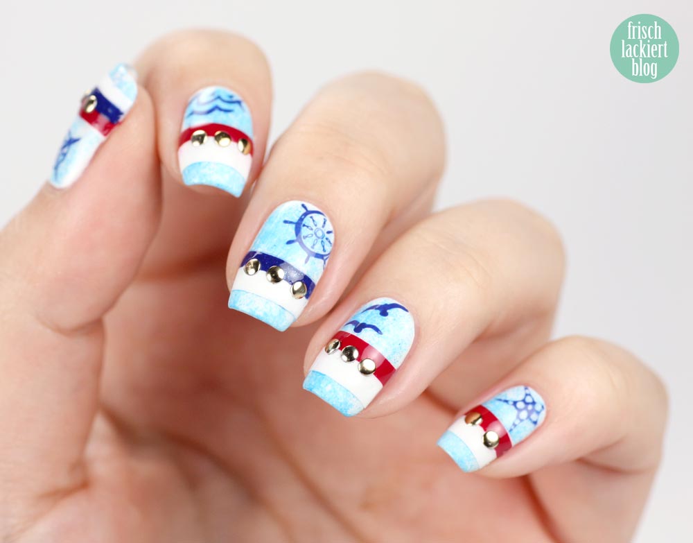 Frischlackiert-Challenge – Maritim Nailart - by frischlackiert