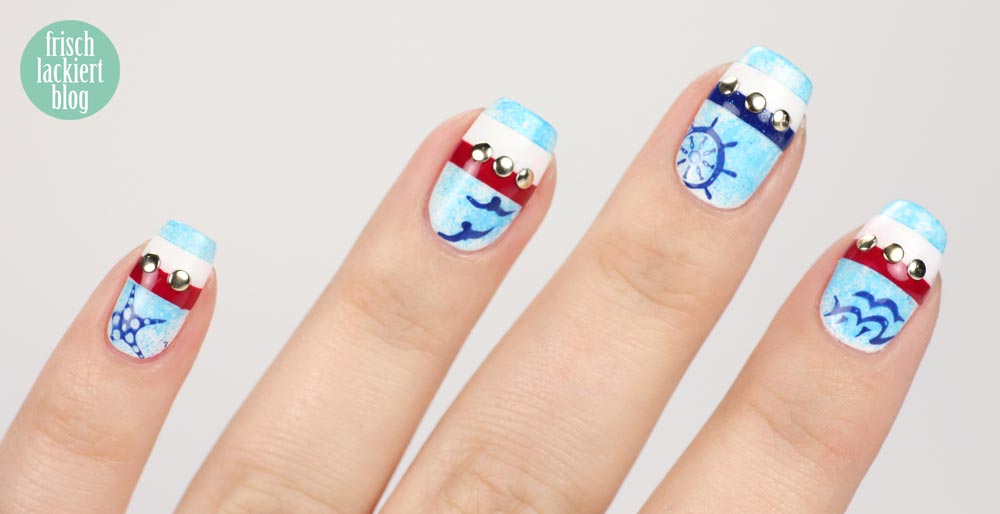 Frischlackiert-Challenge – Maritim Nailart - by frischlackiert