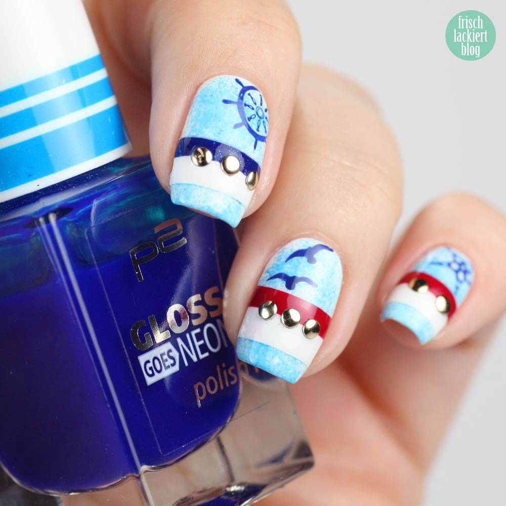 Frischlackiert-Challenge – Maritim Nailart - by frischlackiert
