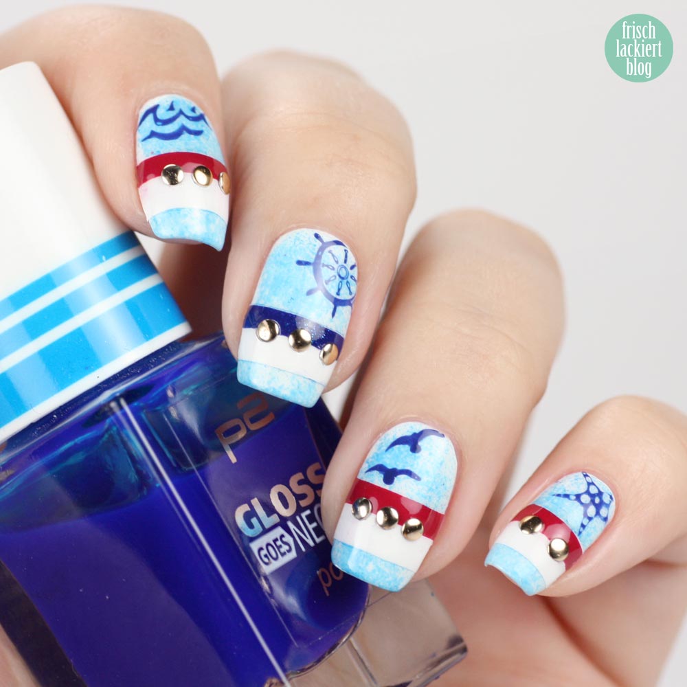 Frischlackiert-Challenge – Maritim Nailart - by frischlackiert