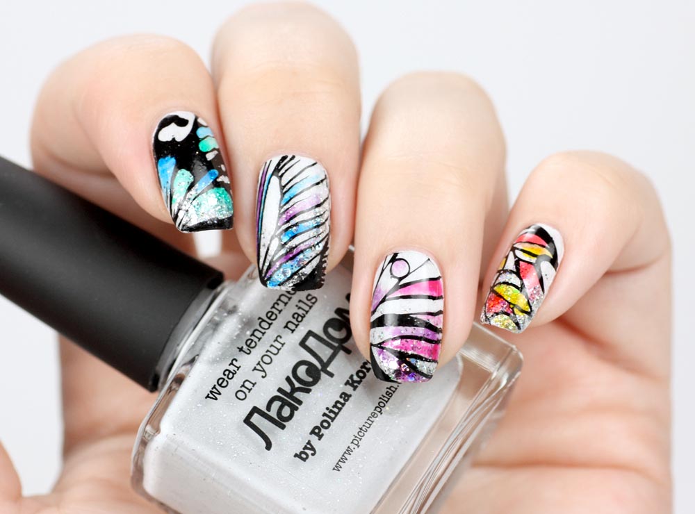 Frischlackiert-Challenge Schmetterling Nailart – butterfly nails by frischlackiert