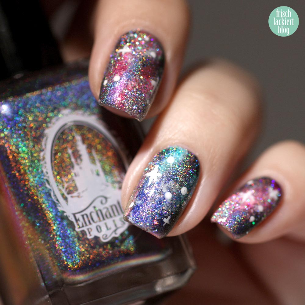 Frischlackiert-Challenge – Holo-Mania – Holo Galaxy Nailart - by frischlackiert