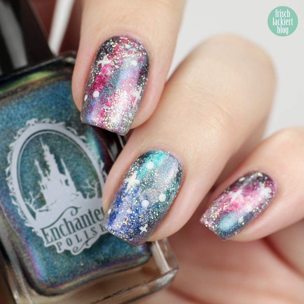 Frischlackiert-Challenge – Holo-Mania – Holo Galaxy Nailart - by frischlackiert