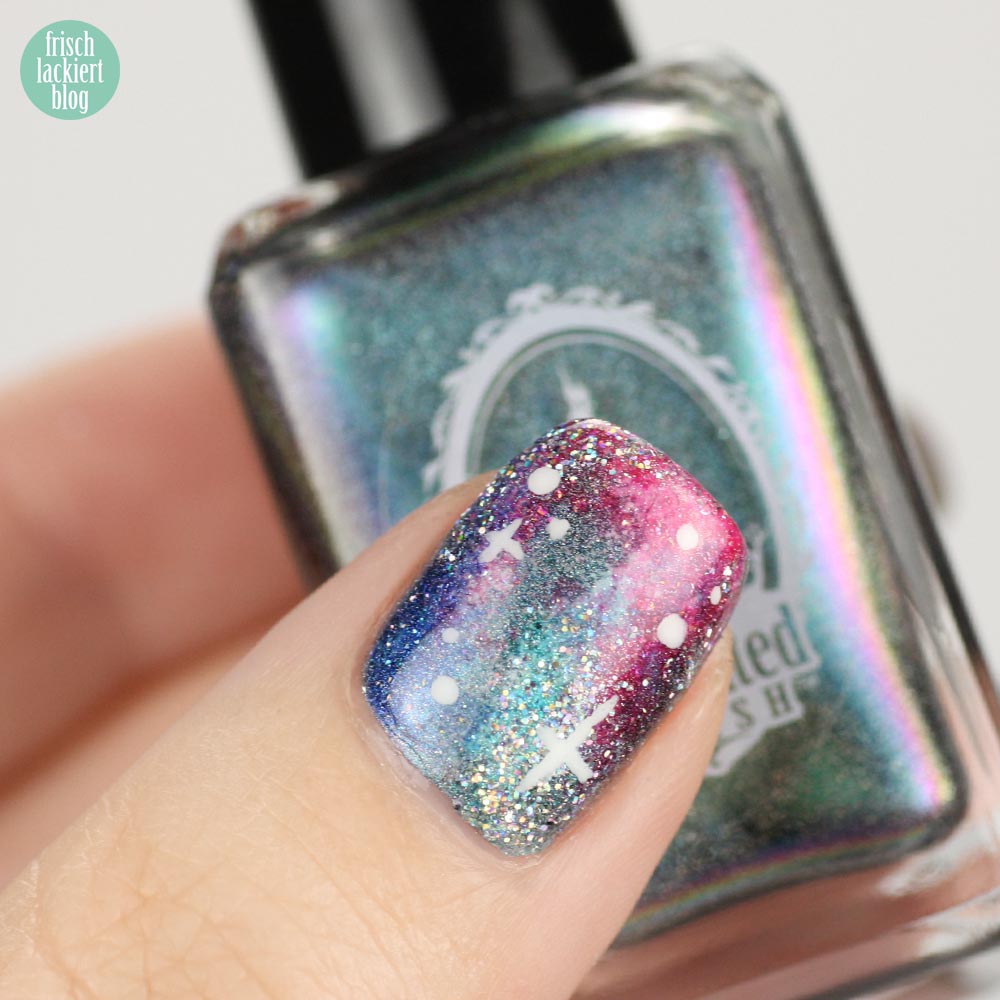 Frischlackiert-Challenge – Holo-Mania – Holo Galaxy Nailart - by frischlackiert