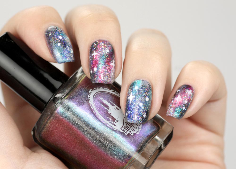 Frischlackiert-Challenge – Holo-Mania – Holo Galaxy Nailart - by frischlackiert