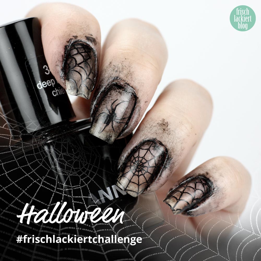 Frischlackiert-Challenge – Halloween Nailart Zombie Spider – by frischlackiert