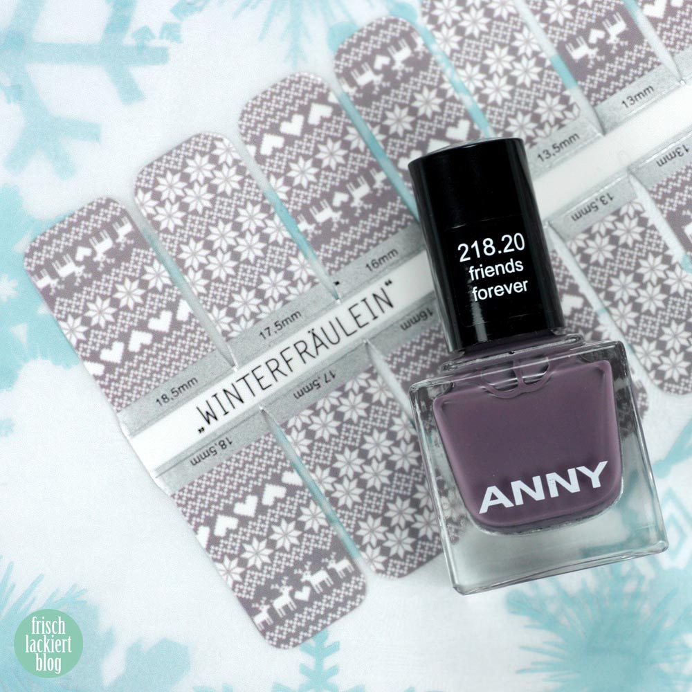 Sticker Gigant Winterfräulein Nailwraps – ANNY friends forever – swatch by frischlackiert