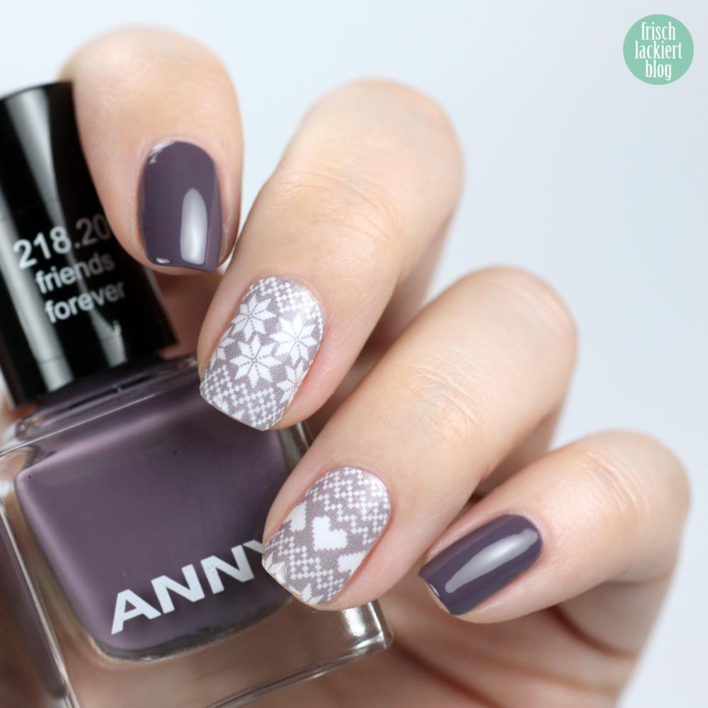 Sticker Gigant Winterfräulein Nailwraps – ANNY friends forever – swatch by frischlackiert