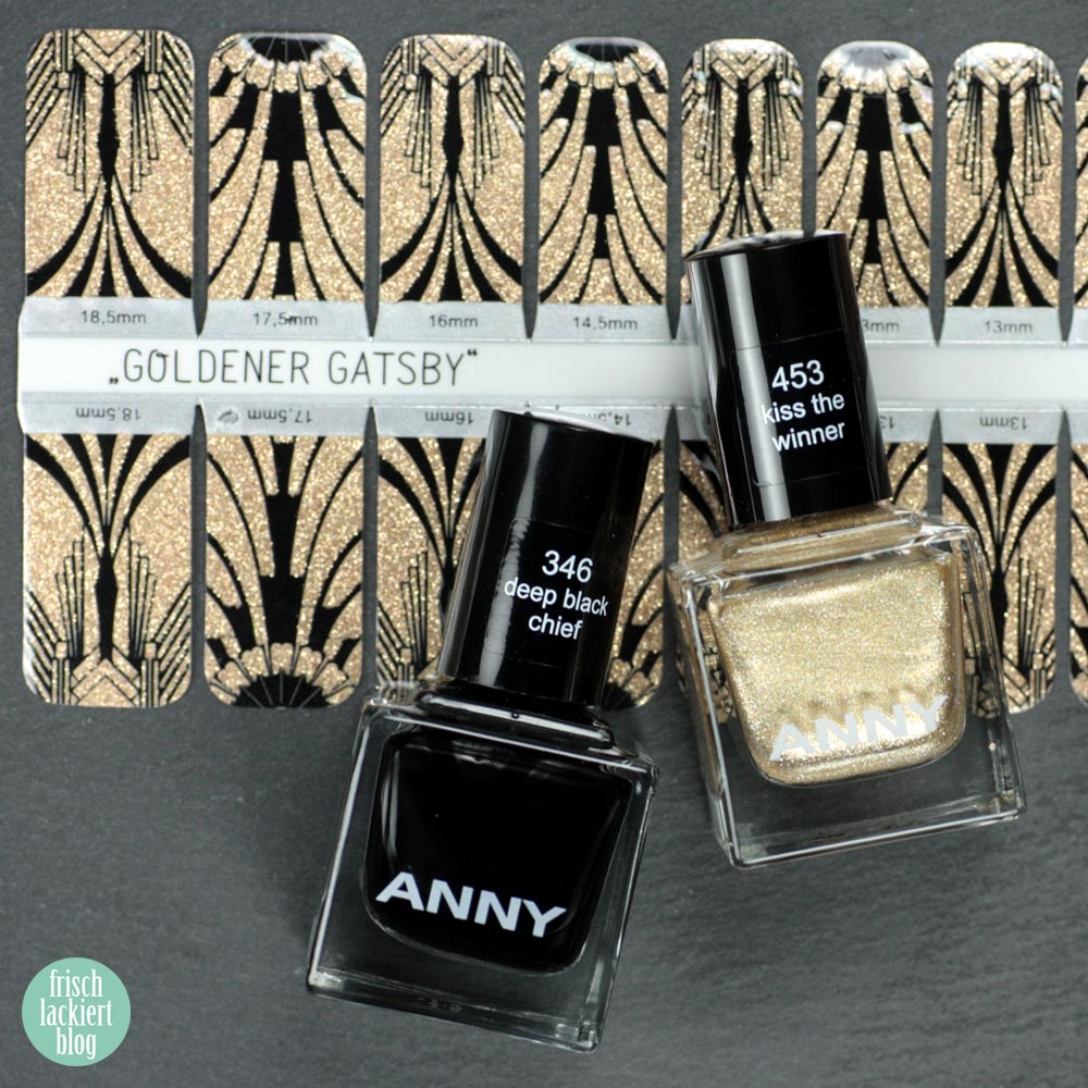 Sticker Gigant Goldener Gatsby – Nailwraps – by frischlackiert