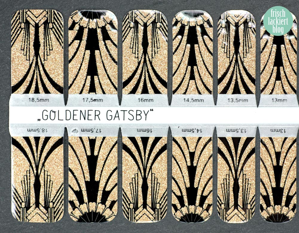Sticker Gigant Goldener Gatsby – Nailwraps – by frischlackiert