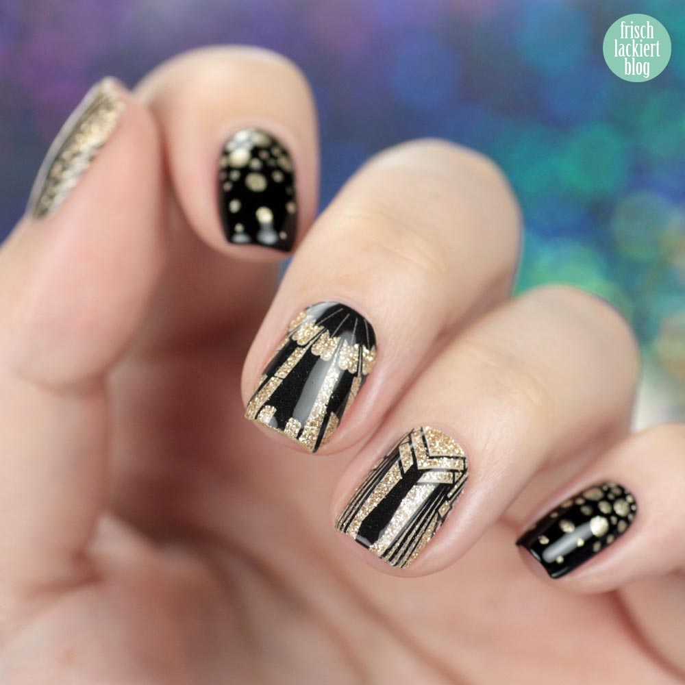 Sticker Gigant Goldener Gatsby – Nailwraps – by frischlackiert
