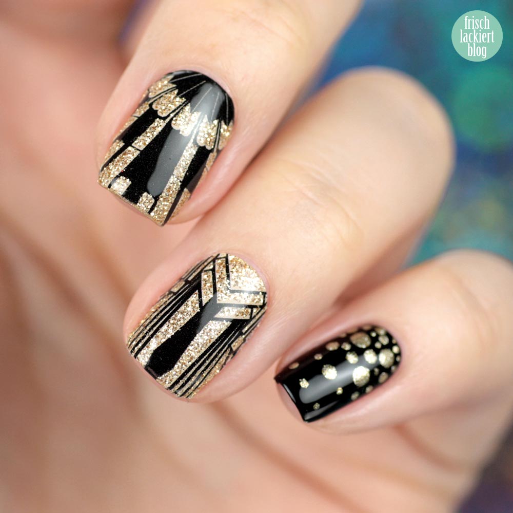 Sticker Gigant Goldener Gatsby – Nailwraps – by frischlackiert