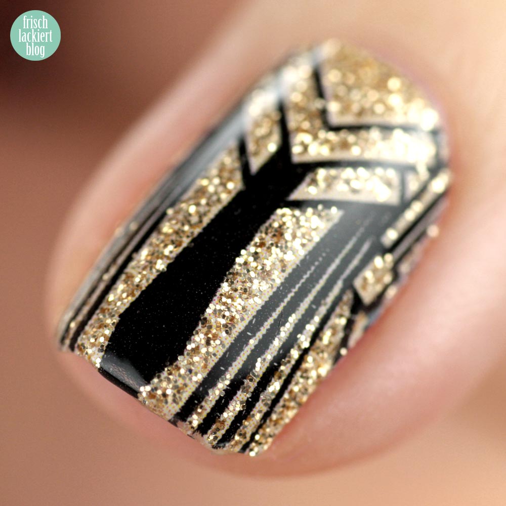 Sticker Gigant Goldener Gatsby – Nailwraps – by frischlackiert
