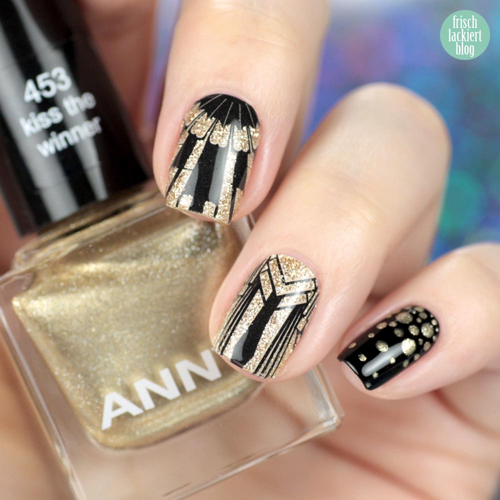 Sticker Gigant Goldener Gatsby – Nailwraps – by frischlackiert