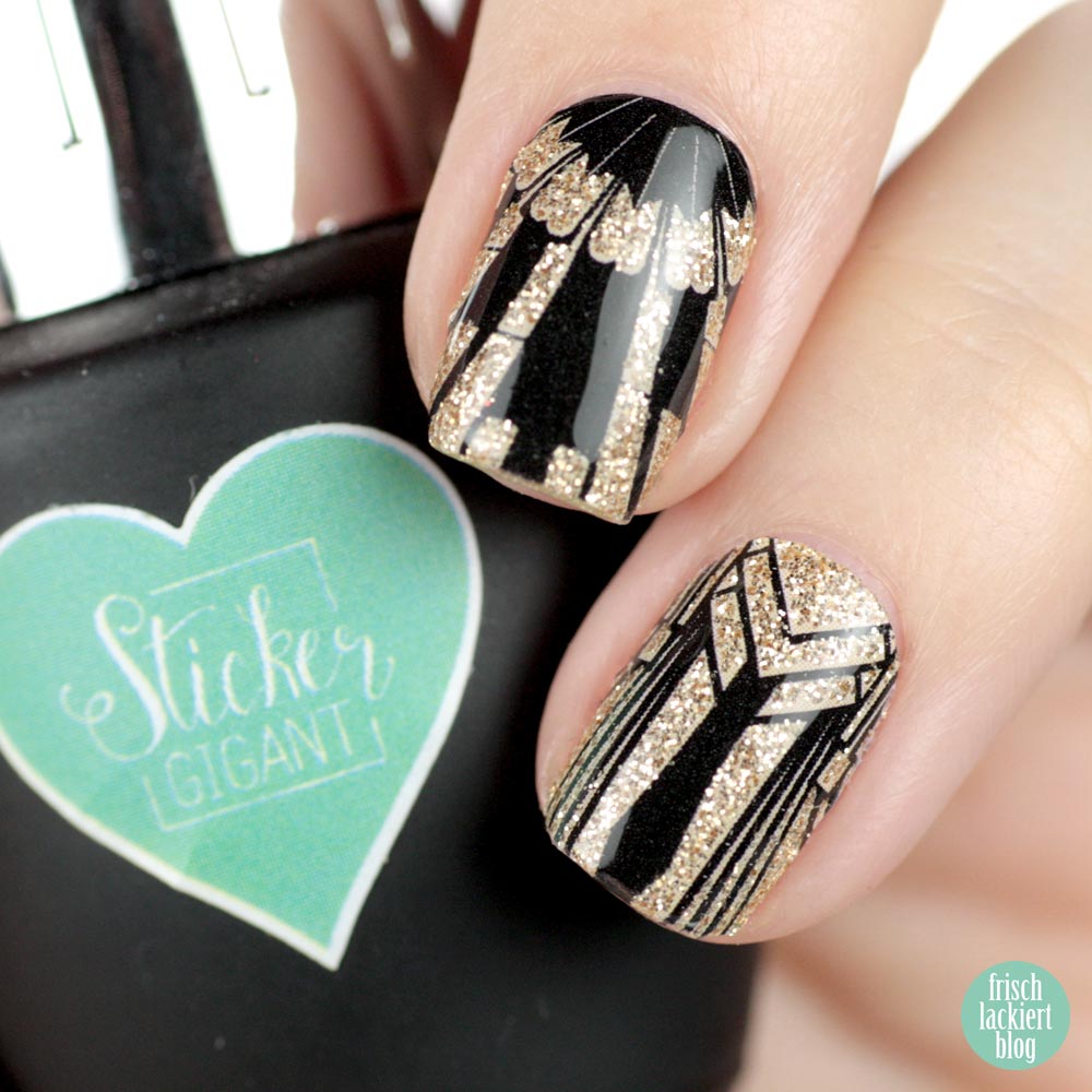 Sticker Gigant Goldener Gatsby – Nailwraps – by frischlackiert