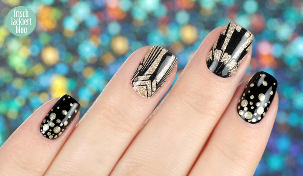Sticker Gigant Goldener Gatsby – Nailwraps – by frischlackiert