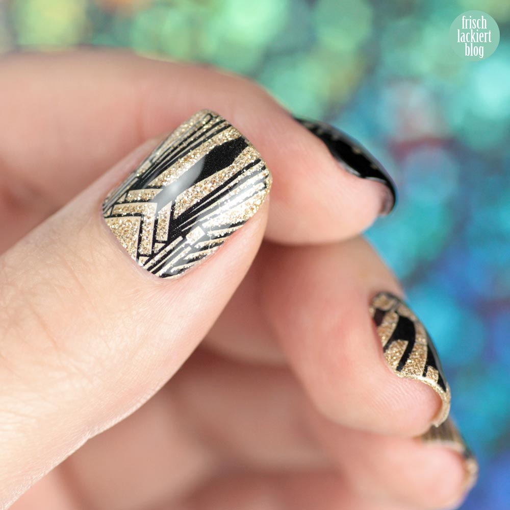 Sticker Gigant Goldener Gatsby – Nailwraps – by frischlackiert