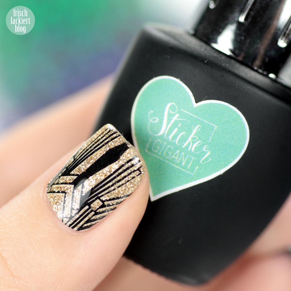 Sticker Gigant Goldener Gatsby – Nailwraps – by frischlackiert
