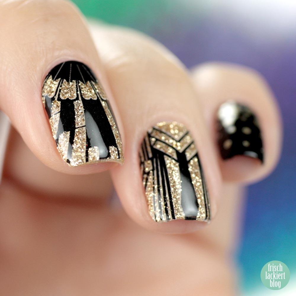Sticker Gigant Goldener Gatsby – Nailwraps – by frischlackiert