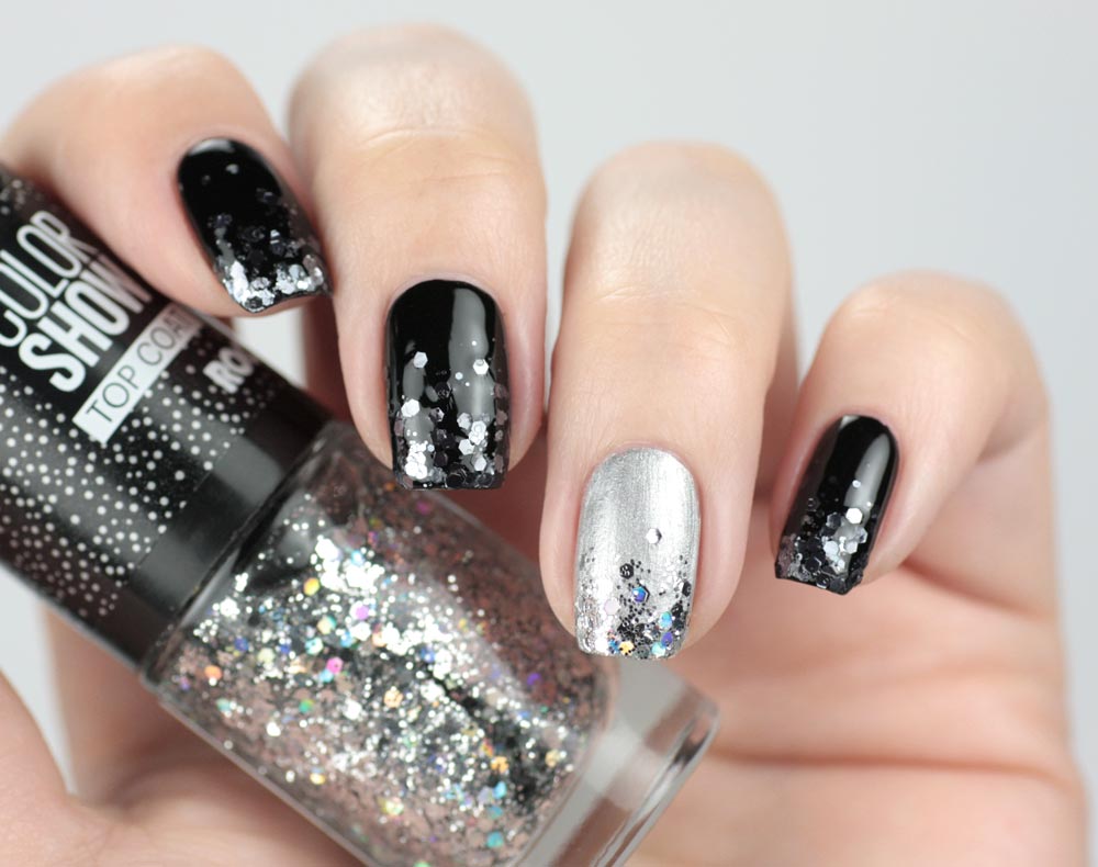 Glitter Gradient Nailart mit Maybelline Color Show – by frischlackiert