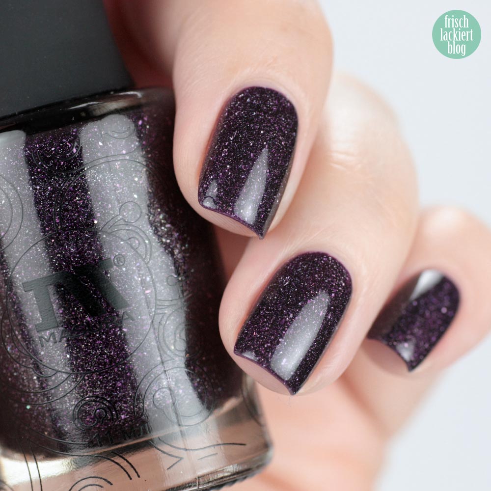 Masura Feast of Life – smoky violet holographic flakie nailpolish – swatch by frischlackiert
