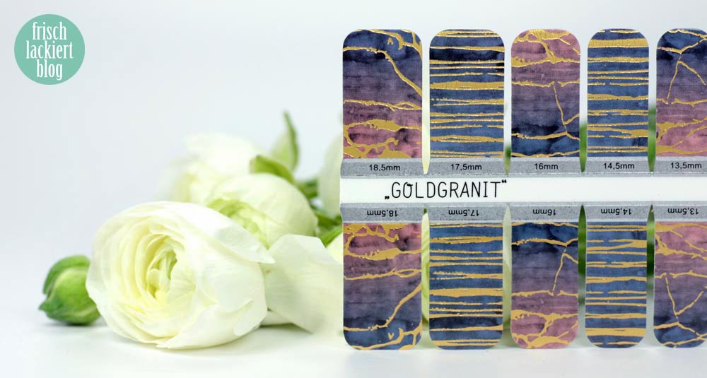 Sticker Gigant Frühlingskollektion 2017 – Goldgranit – Nailwraps – by frischlackiert