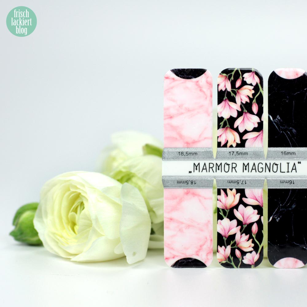 Sticker Gigant Frühlingskollektion 2017 – Mamor Magnolia – Nailwraps – by frischlackiert