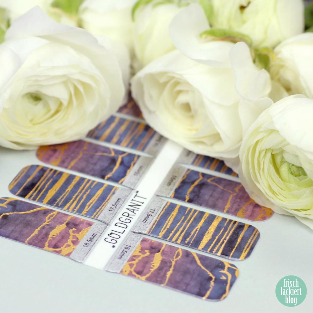 Sticker Gigant Frühlingskollektion 2017 – Goldgranit – Nailwraps – by frischlackiert