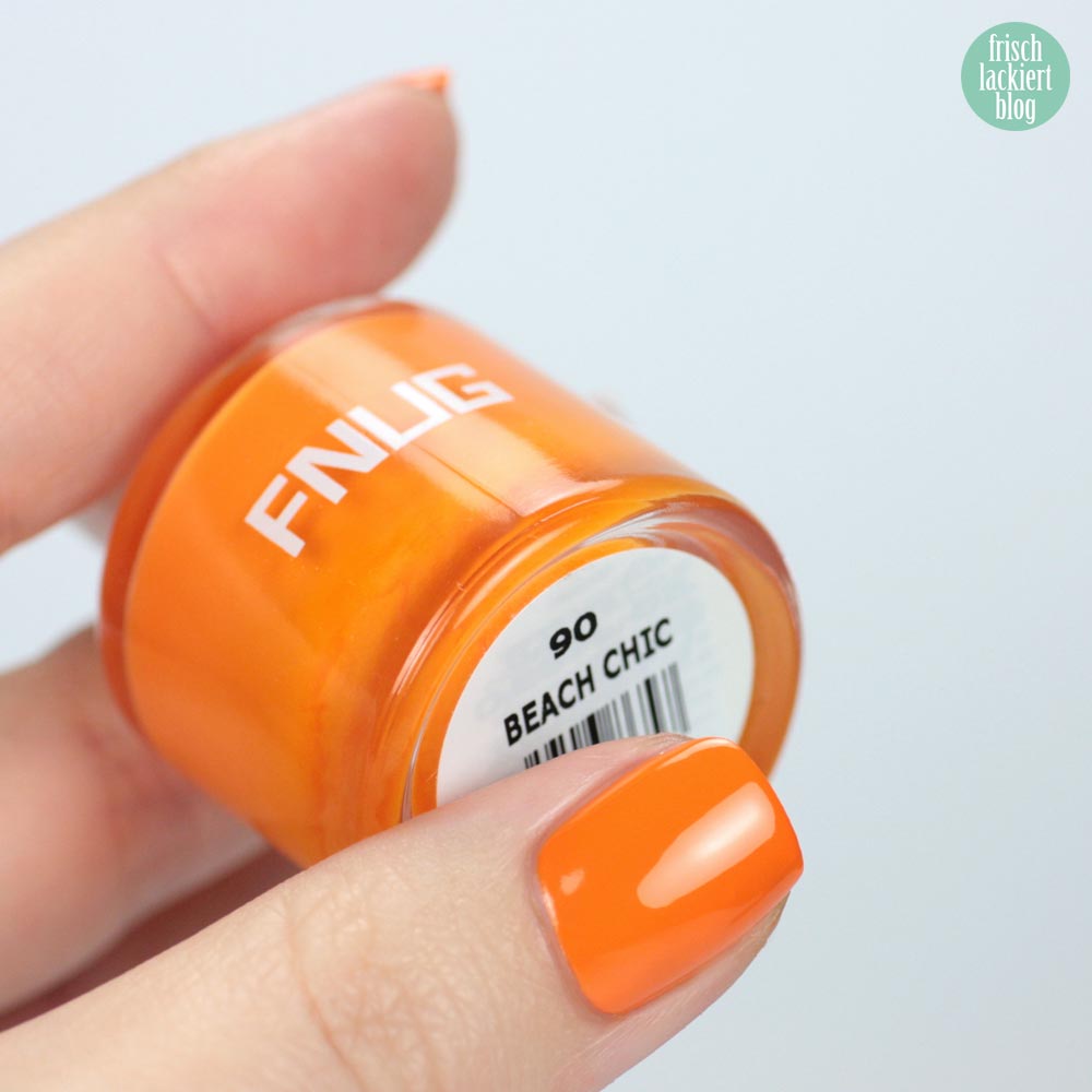 FNUG Beach Chic – Neon Orange Nailpolis – swatch by frischlackiert