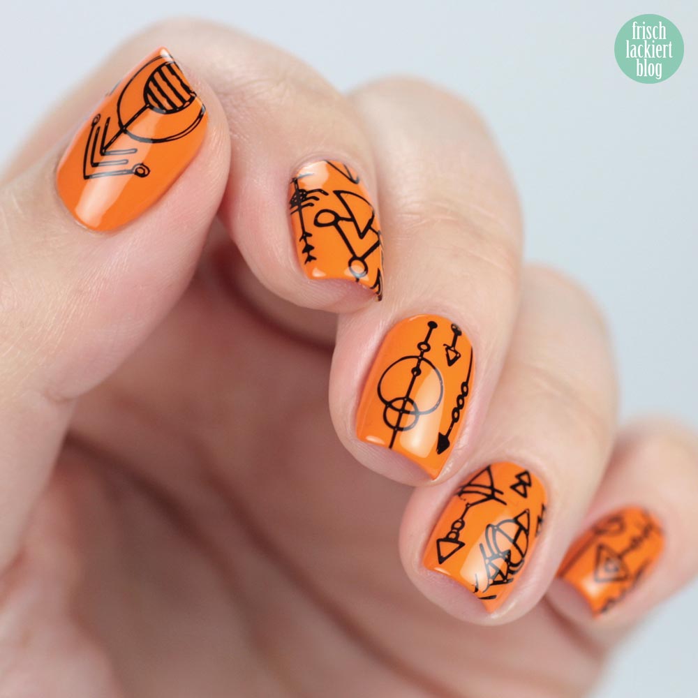 FNUG Beach Chic – Orange Nailart – MoYou Minimal Collection 01 – by frischlackiert