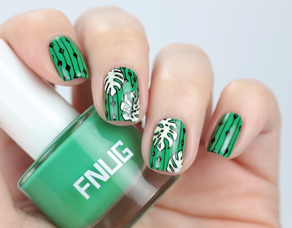 FNUG Hipsters – with jungle nailart – Moyou Trend Hunter – by frischlackiert