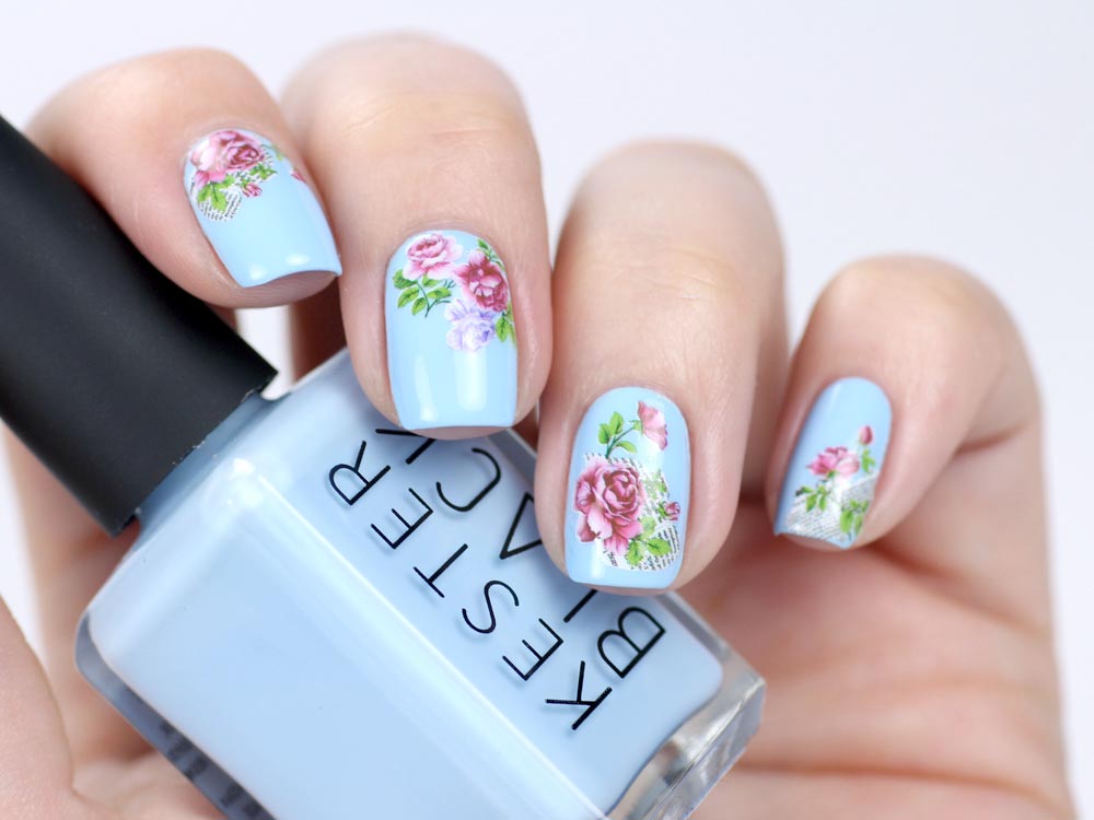 Kester Black Cumulus – Rose Nailart – swatch by frischlackiert