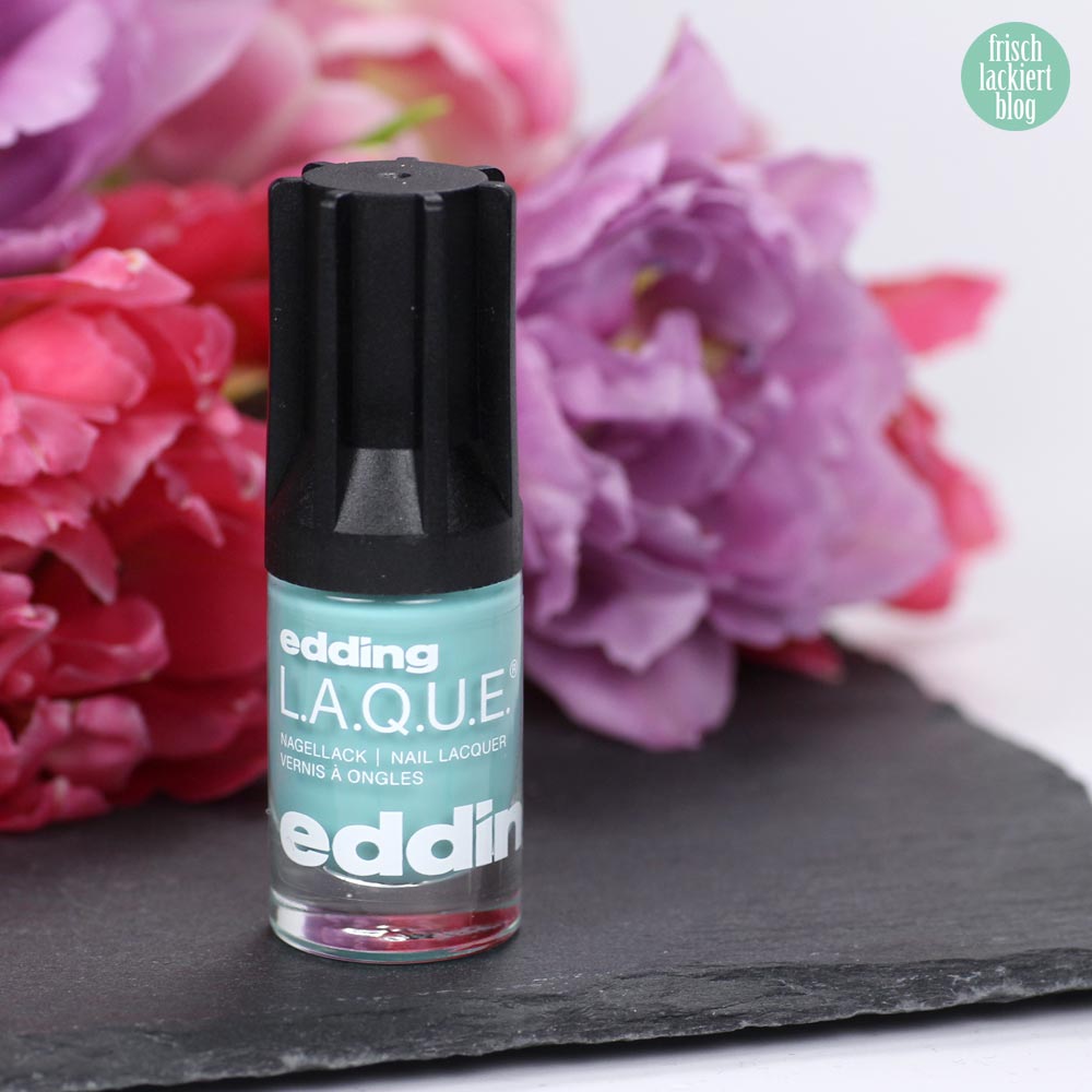 Z.A.R.T. am limit! Die neuen R.I.C.H. P.A.S.T.E.L.S. – green aquamarine – edding L.A.Q.U.E. – swatch by frischlackiert