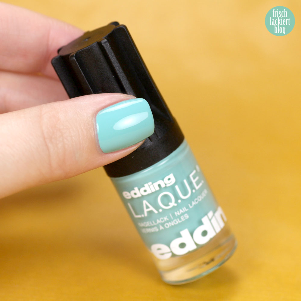 Z.A.R.T. am limit! Die neuen R.I.C.H. P.A.S.T.E.L.S. – green aquamarine – edding L.A.Q.U.E. – swatch by frischlackiert