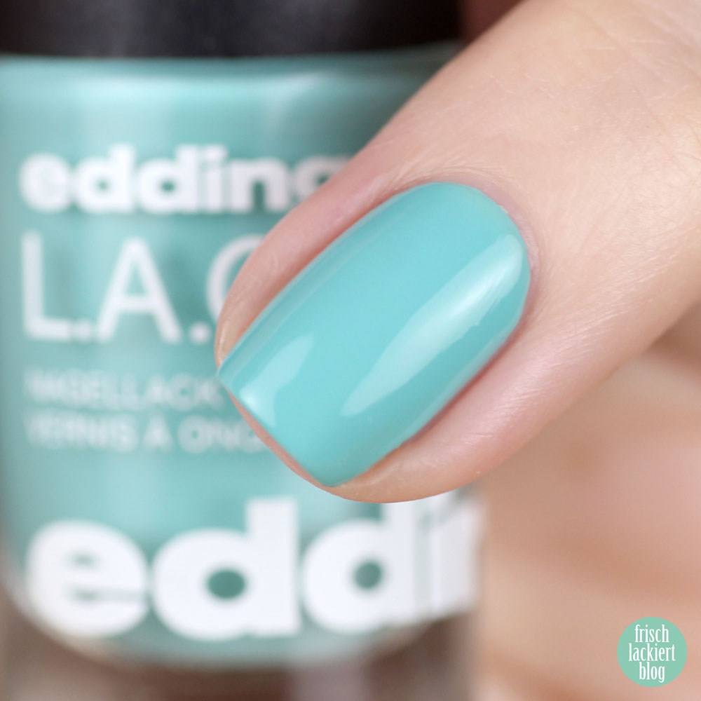 Z.A.R.T. am limit! Die neuen R.I.C.H. P.A.S.T.E.L.S. – green aquamarine – edding L.A.Q.U.E. – swatch by frischlackiert