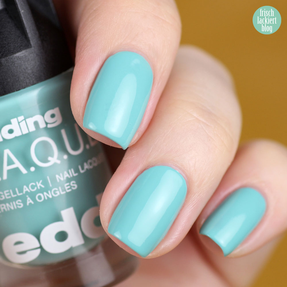 Z.A.R.T. am limit! Die neuen R.I.C.H. P.A.S.T.E.L.S. – green aquamarine – edding L.A.Q.U.E. – swatch by frischlackiert
