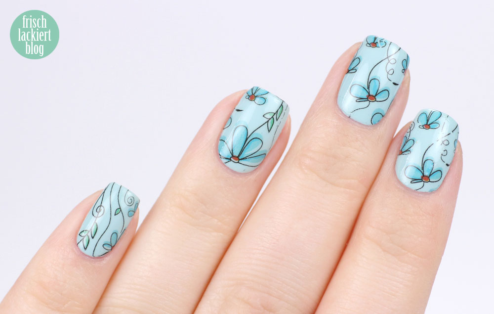 Essie strike a pose-itano resort collection 2017 - flowe waterdecals BP-W17 - by frischlackiert