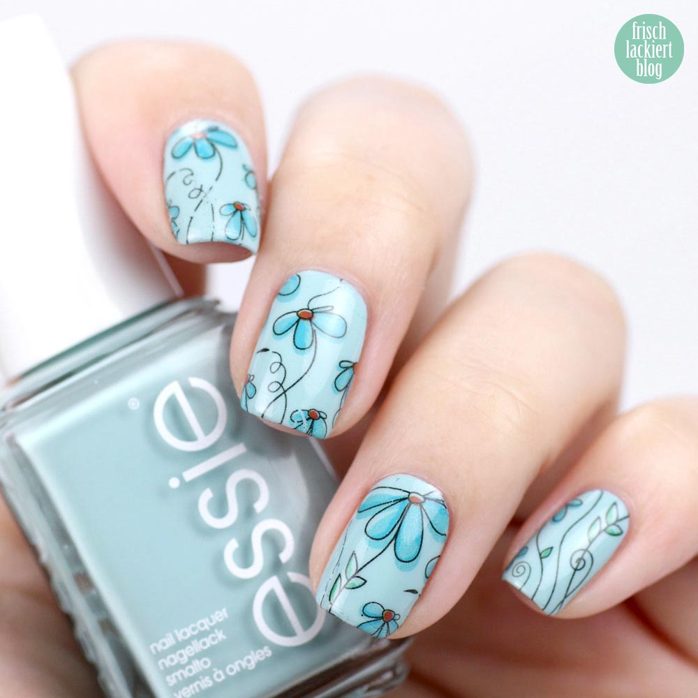 Essie strike a pose-itano resort collection 2017 - flowe waterdecals BP-W17 - by frischlackiert