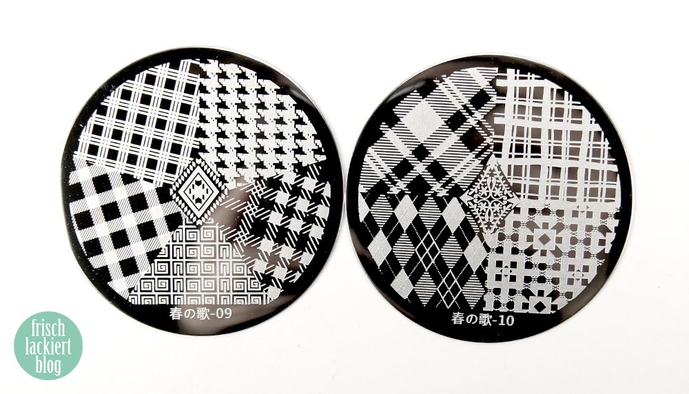 Frischlackiert-Challenge – Kariert – squared nailart - rot schwarz - by frischlackiert