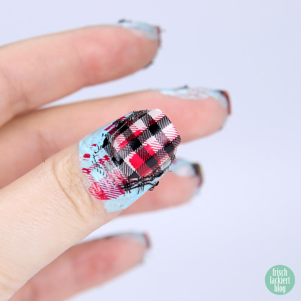 Frischlackiert-Challenge – Kariert – squared nailart - rot schwarz - by frischlackiert