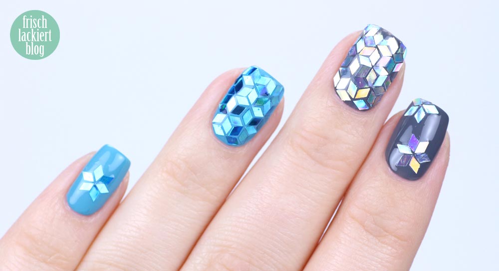 Frischlackiert-Challenge Glitter Placement Nailart - by frischlackiert